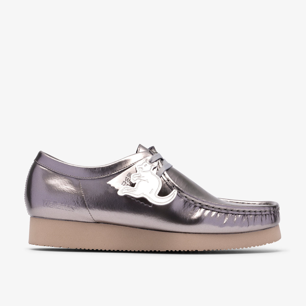 Clarks Mens Wallabee 2604 - Silver Patent