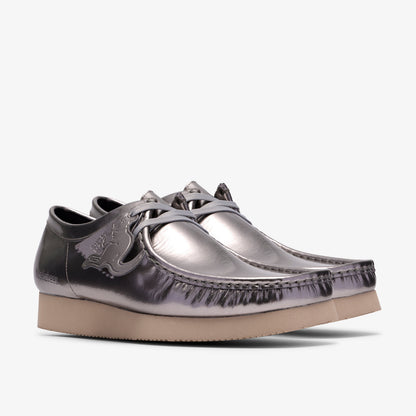 Clarks Mens Wallabee 2604 - Silver Patent