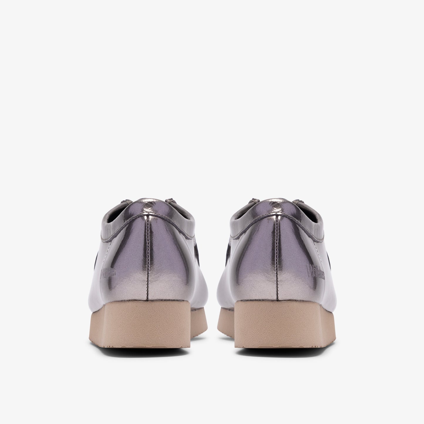 Clarks Womens Wallabee 2604 - Silver Patent