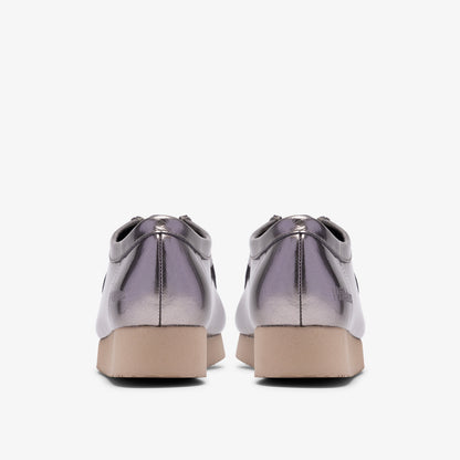 Clarks Womens Wallabee 2604 - Silver Patent
