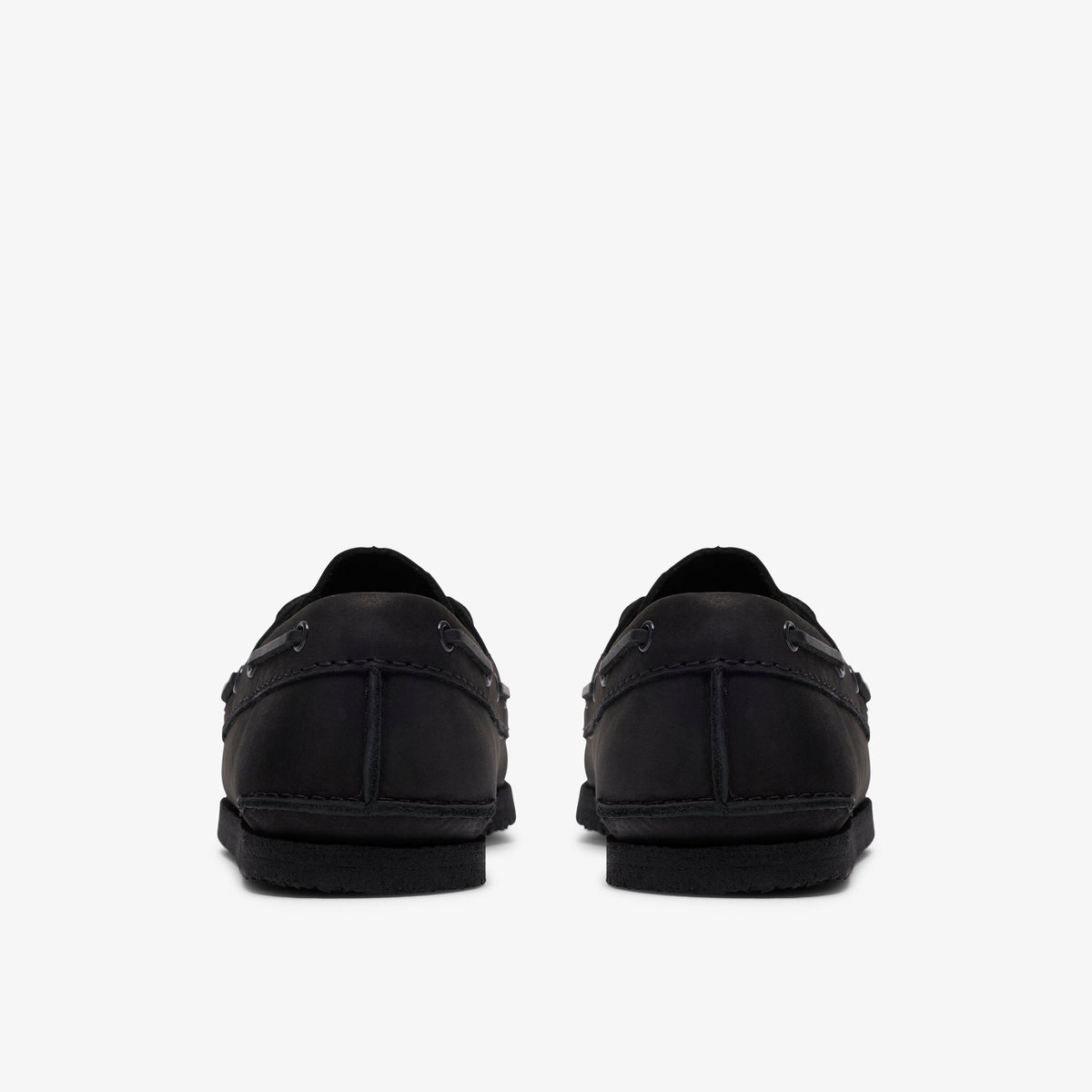 Clarks Mens Godney Boat - Black Leather