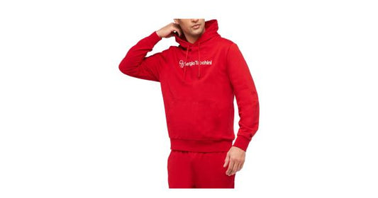 Sergio Tacchini Aton Men's Pull-Over Hoodie — Tango Red