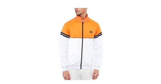 Sergio Tacchini Orion Archivio Men's Track Jacket — White/Orange