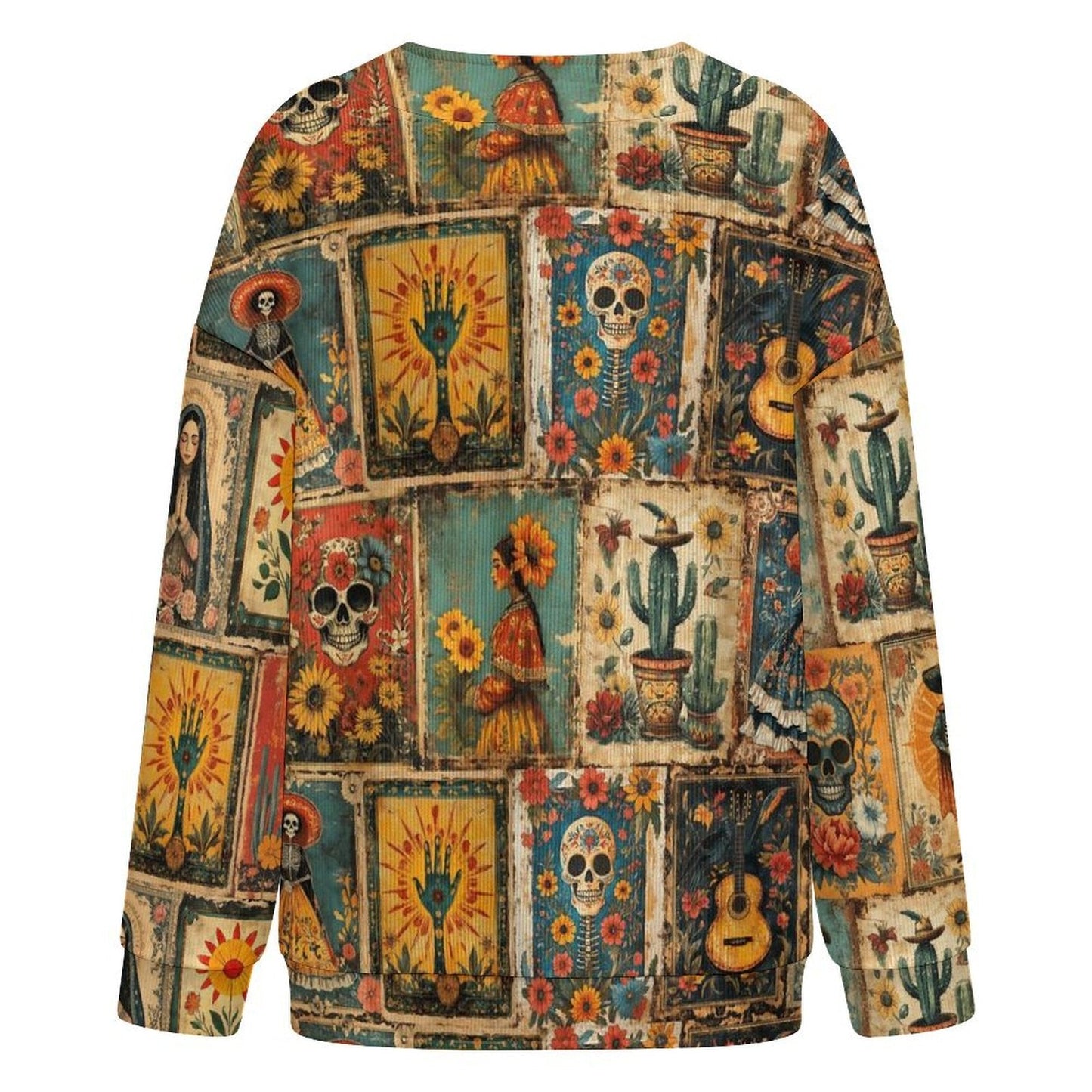 Baha Ranch Dia de las Muertes Drop Shoulder Cardigan