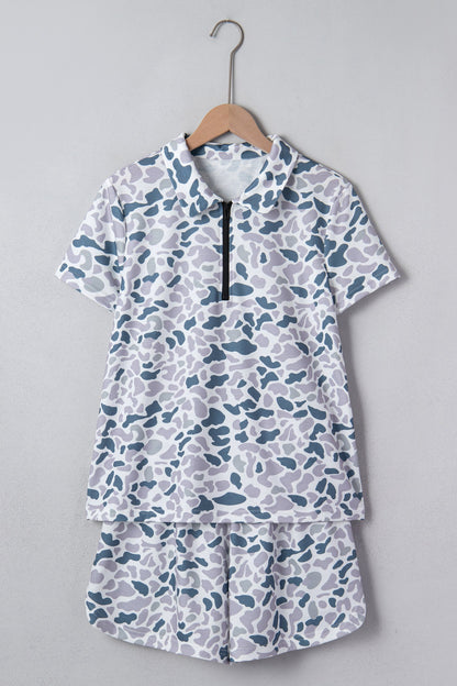 Threaded Pear Reyna Polo Collar Lounge Set