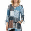 Blue Brown Patchwork Print