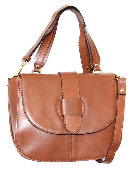 Alexa Convertible Satchel in Cognac