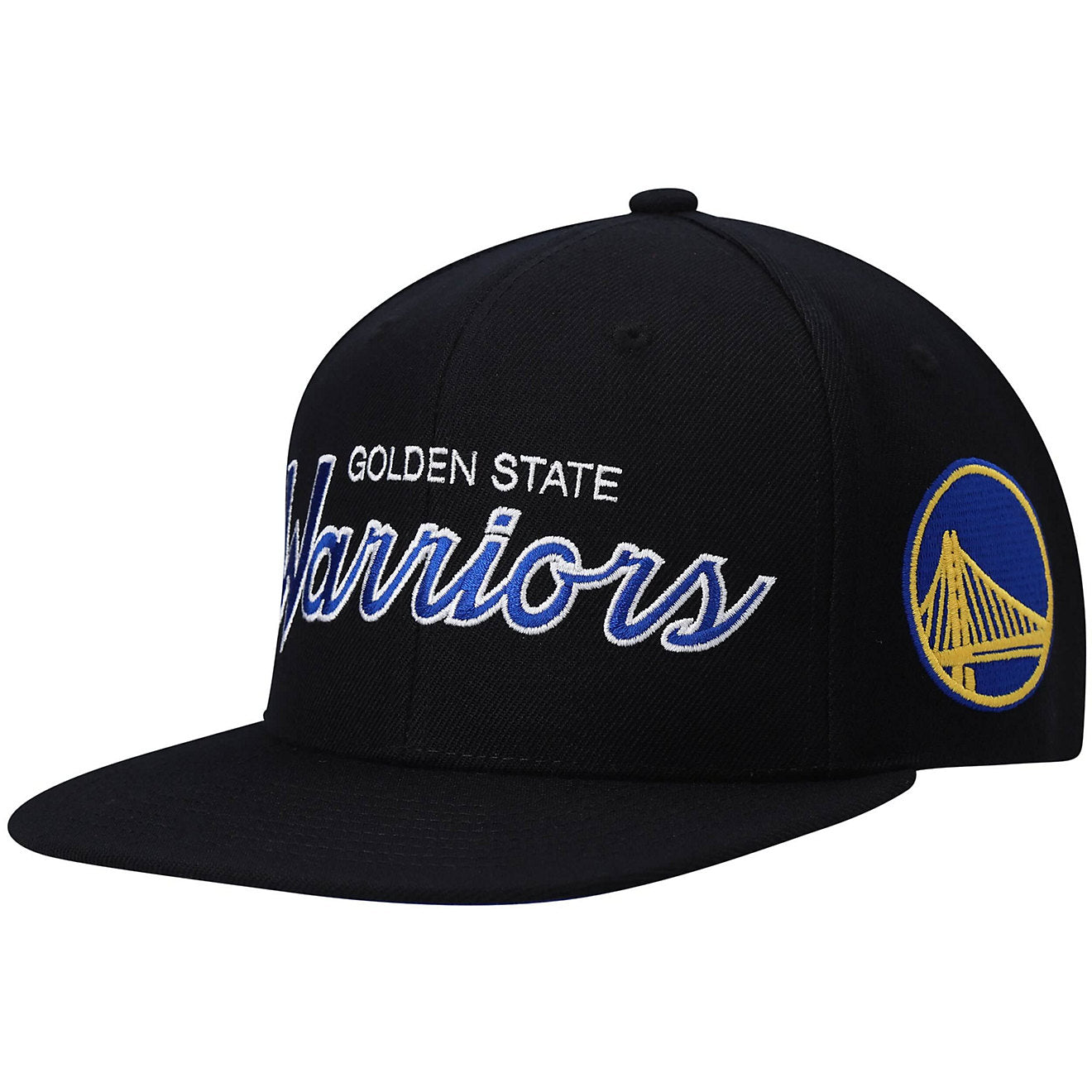 Men's Mitchell & Ness NBA Team Script 2.0 Snapback Warriors
