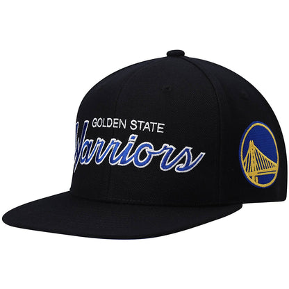 Mitchell & Ness Men's NBA Team Script 2.0 Snapback Warriors Snapback Caps