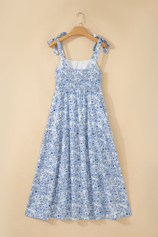 Threaded Pear Megan Waist Flared Maxi Dress