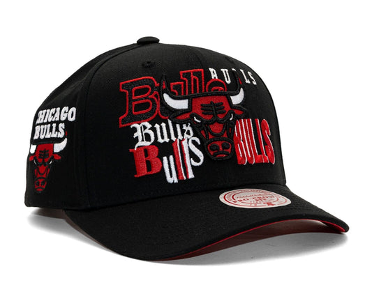 Men's Mitchell & Ness NBA All Out Collage Pro Snapback Bulls