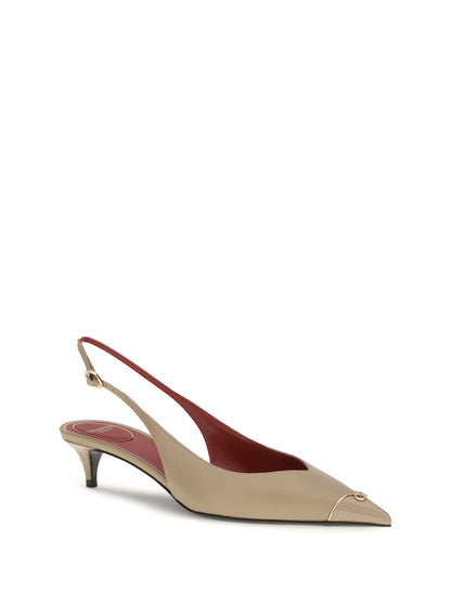 Pumps VLogo Signature Kitten-Heel Camel