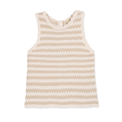 Organic Button Back Sweater Tank