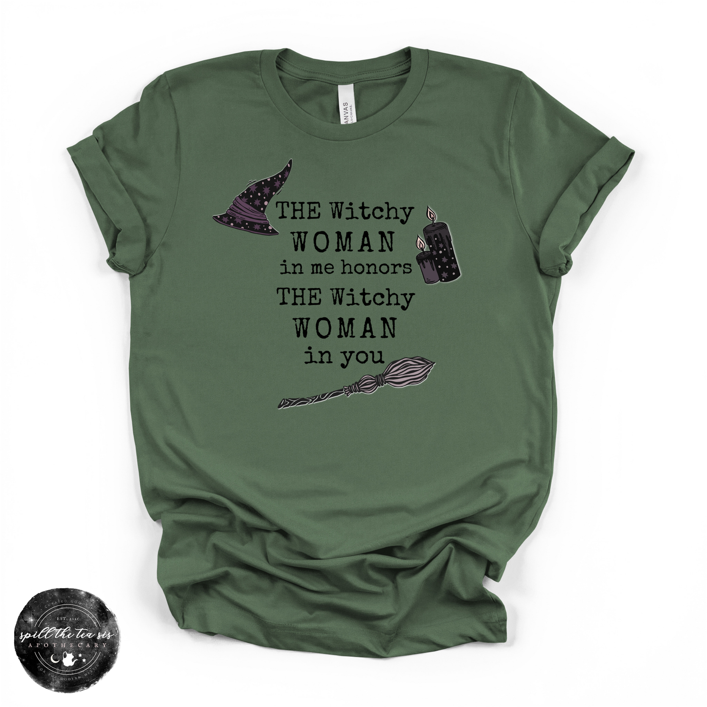 The Witchy Woman in Me Tee ( BLACK DESIGN) | Witchy Graphic T-Shirt