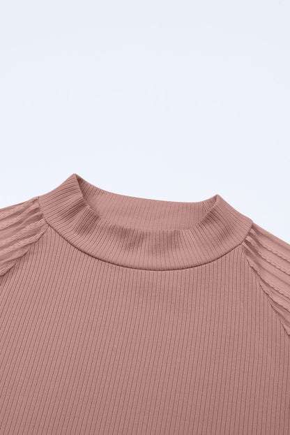 Threaded Pear Elizabeth Crewneck Ribbed top Long Sleeve Top