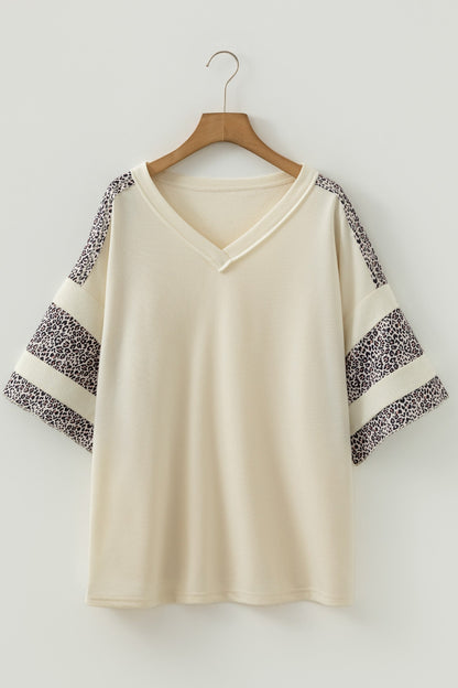 Threaded Pear Mariana Patchwork Half Sleeve PLUS Top