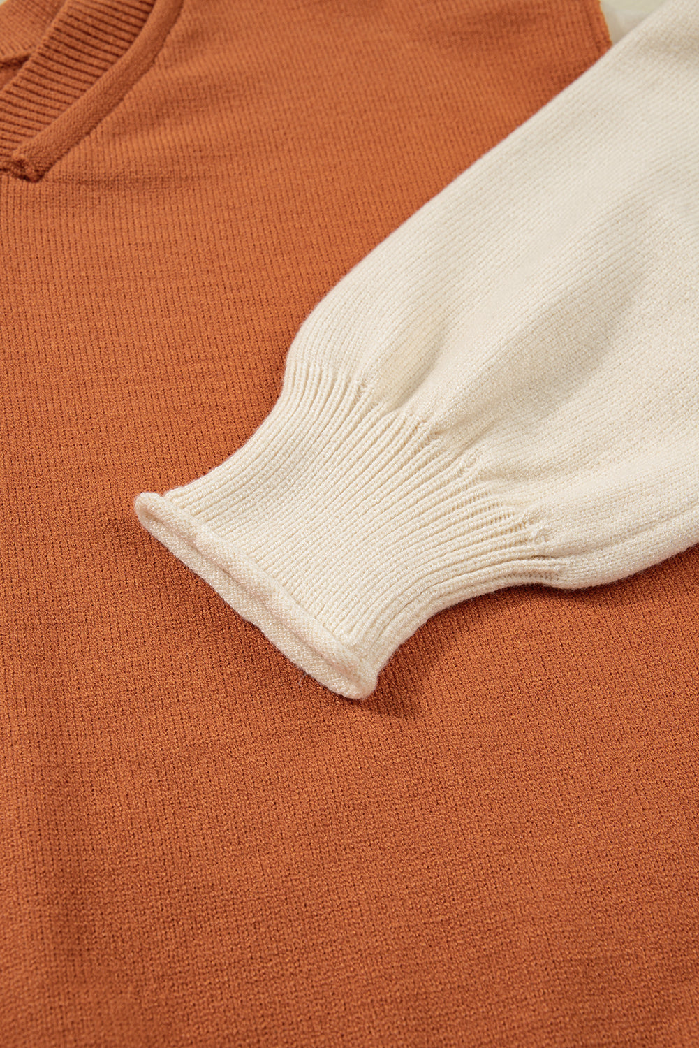 Threaded Pear Abigail Edge Bubble Sleeve Sweater
