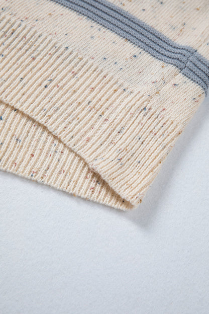 Threaded Pear Vivienne Shoulder Heathered Knit Sweater