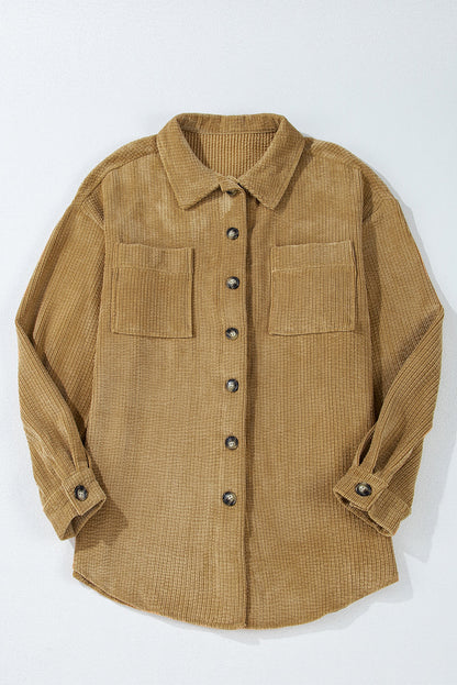 Threaded Pear Giuliana Patched Up Corduroy Shacket