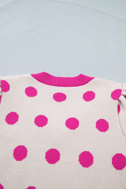 Threaded Pear Alexia Puff Short Sleeve Sweater