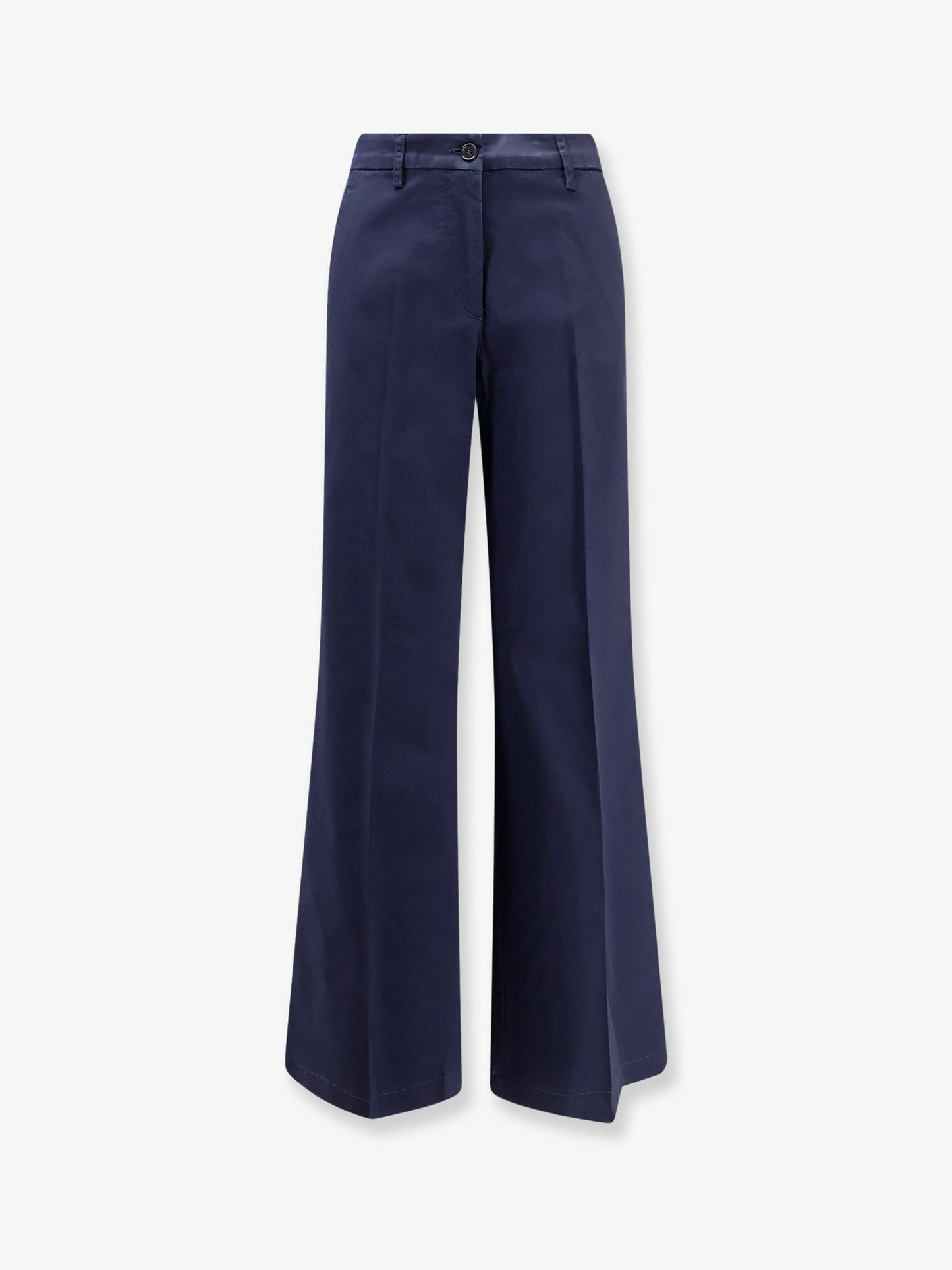 Stretch Cotton Trousers Blue