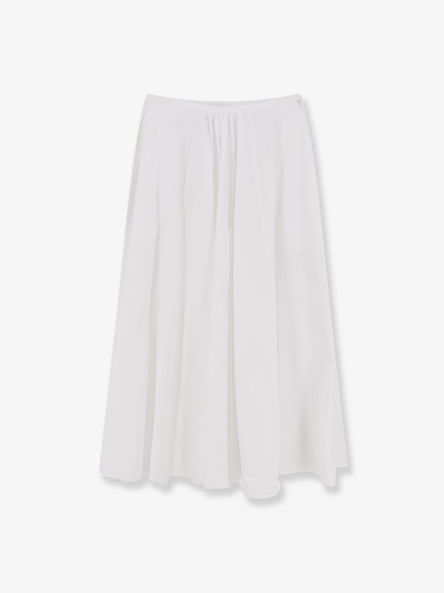 Long Cotton Skirt White