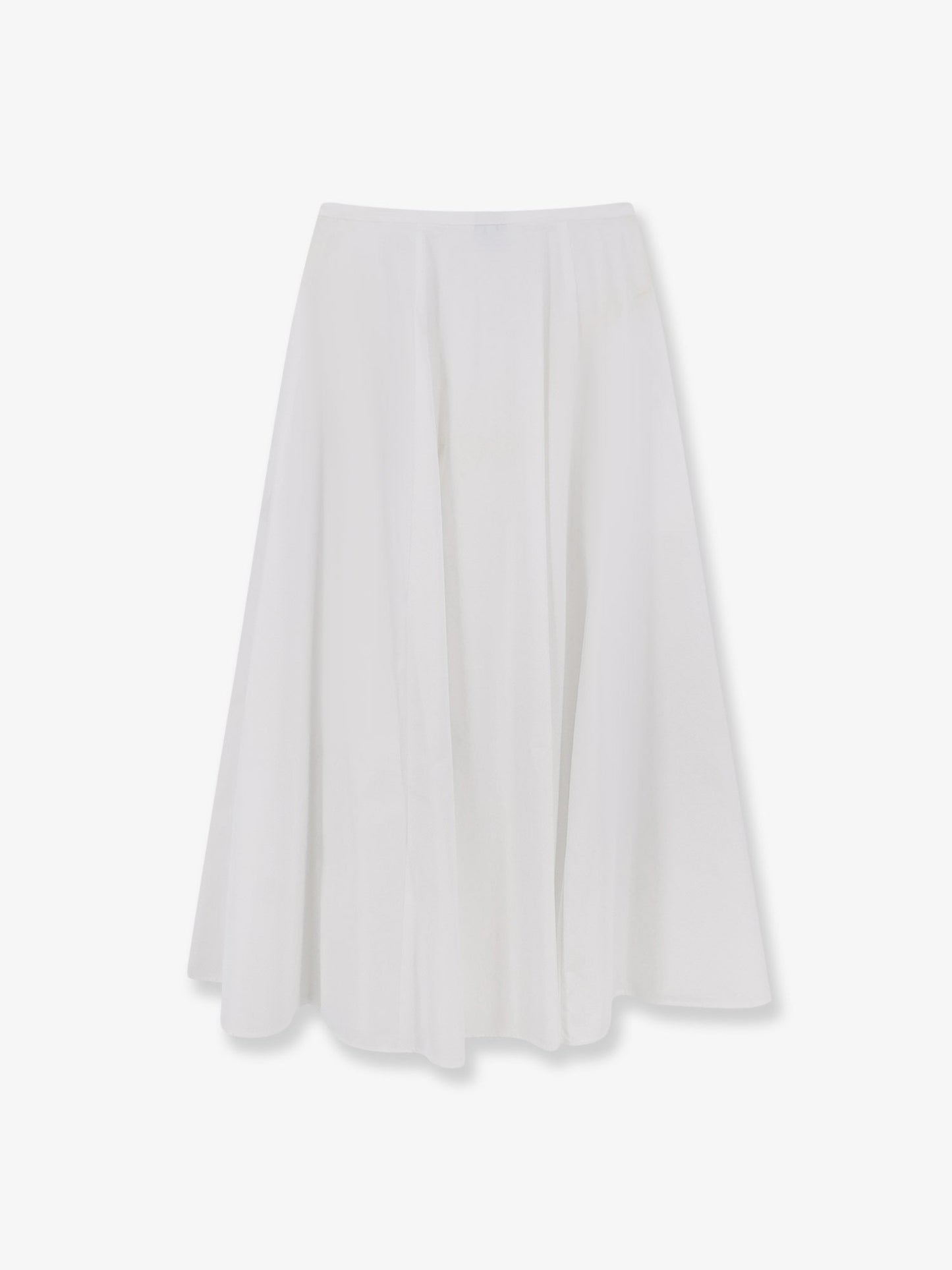 Long Cotton Skirt White
