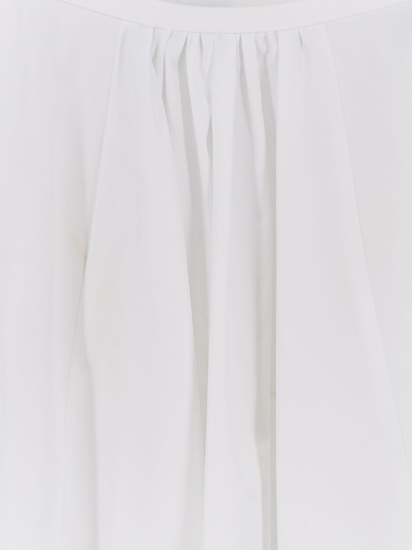 Long Cotton Skirt White