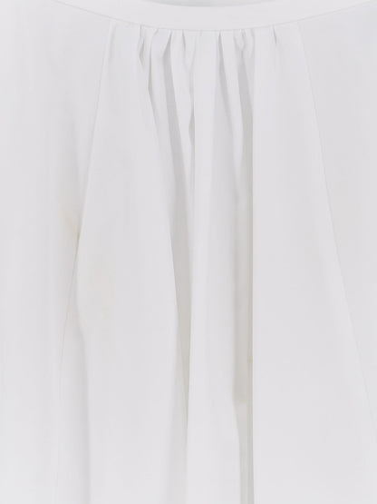 Long Cotton Skirt White
