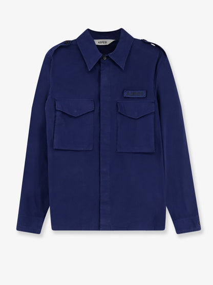 Shirt 'Lived' Fabric Blue