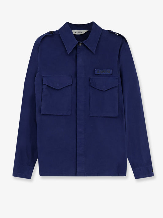 Shirt 'Lived' Fabric Blue