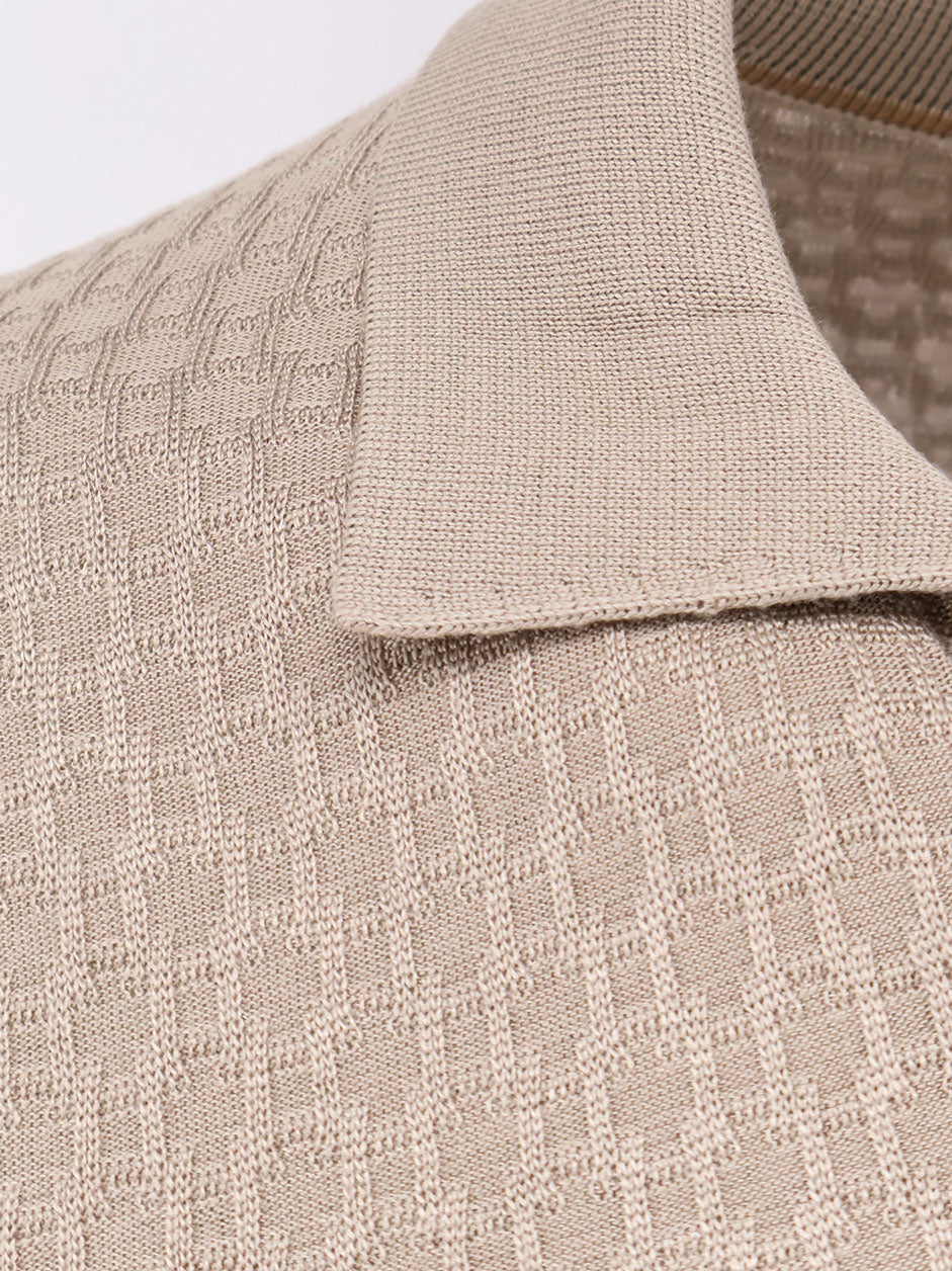 Silk Sweater With Leather Detail