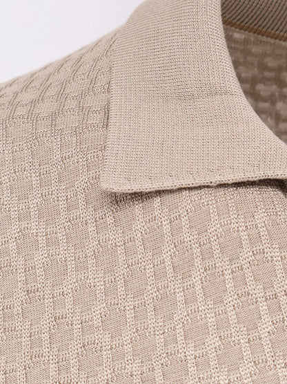 Silk Sweater With Leather Detail