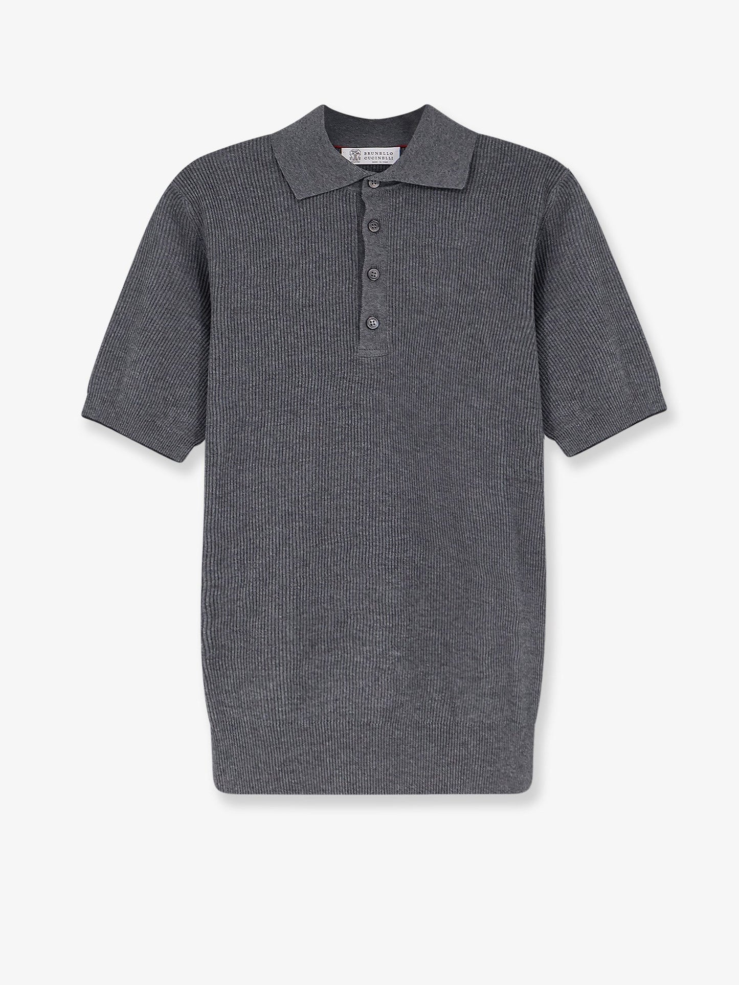 Polo Shirt Grey Cotton