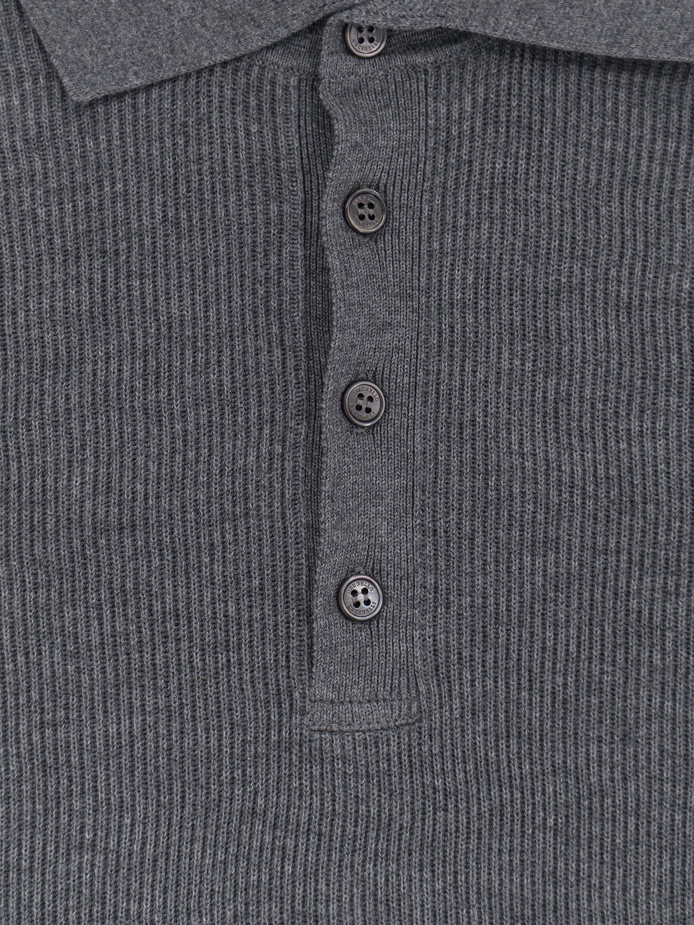 Polo Shirt Grey Cotton