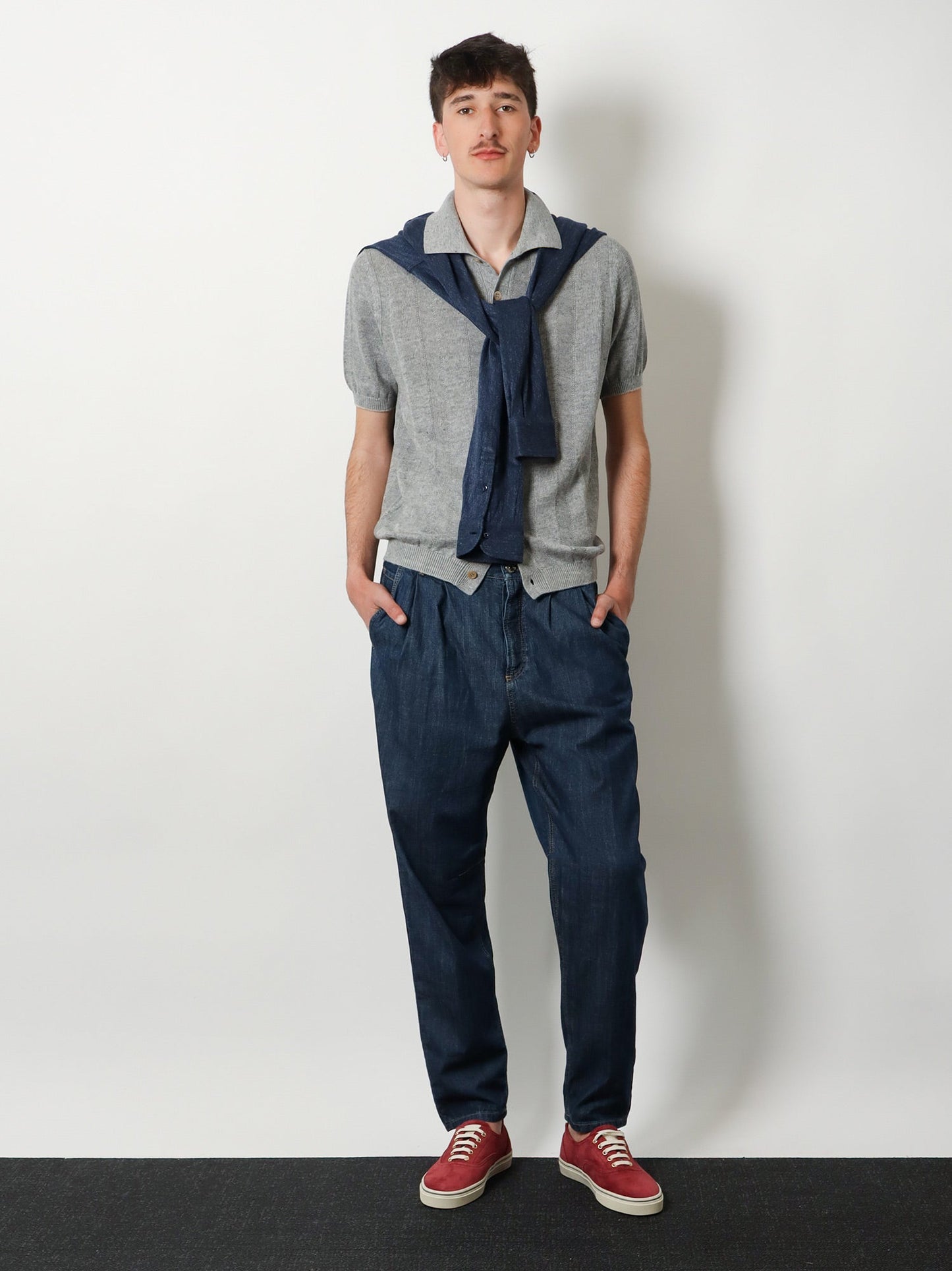 Cardigan Linen-Cotton Grey