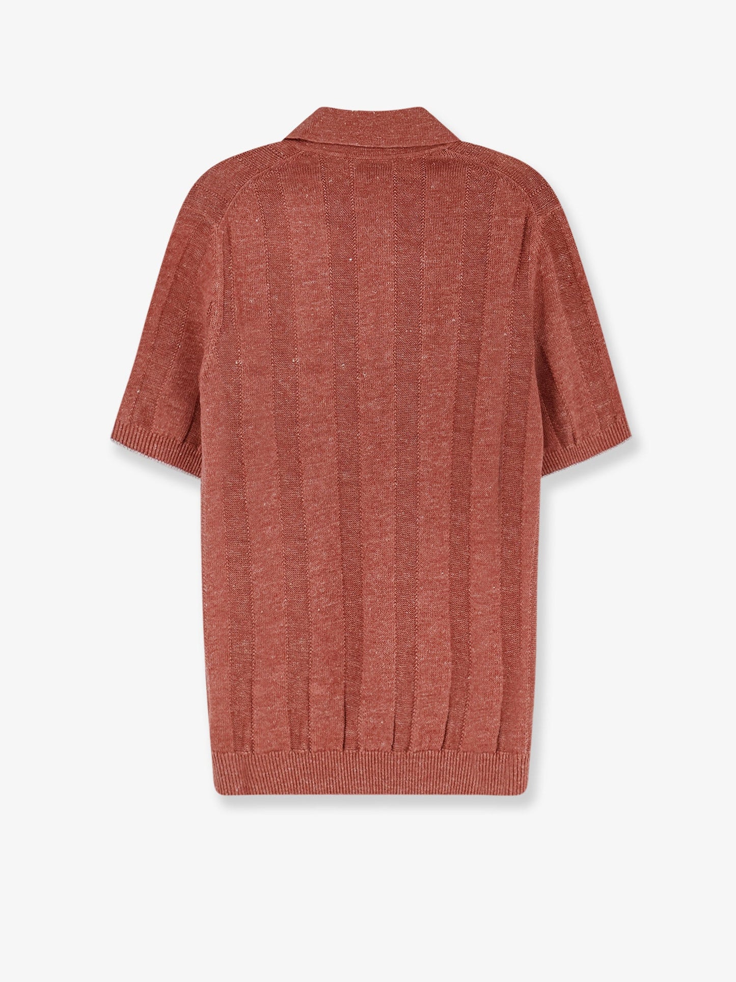Polo Shirt Linen-Cotton Red