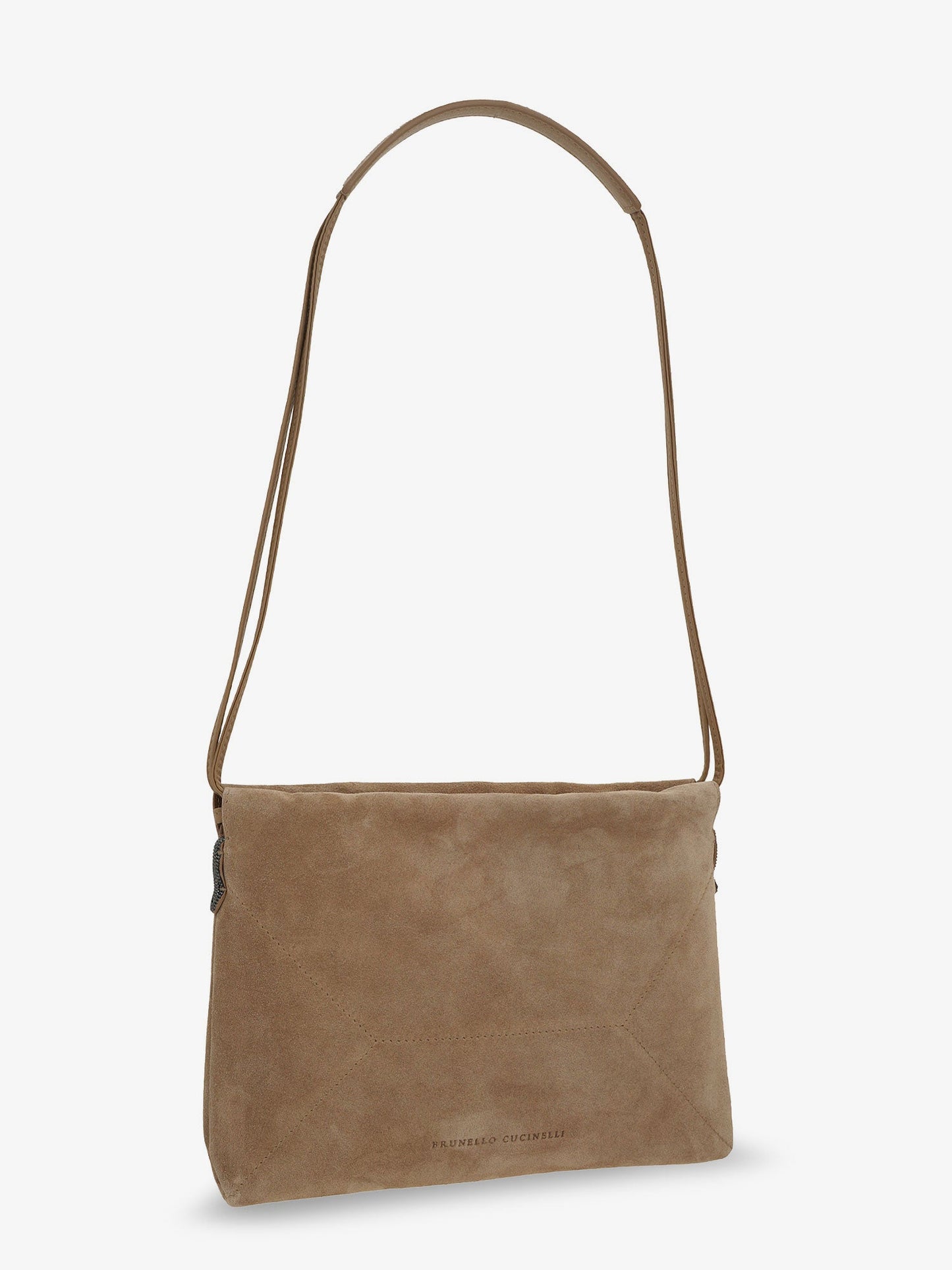 Suede Shoulder Bag With Logo