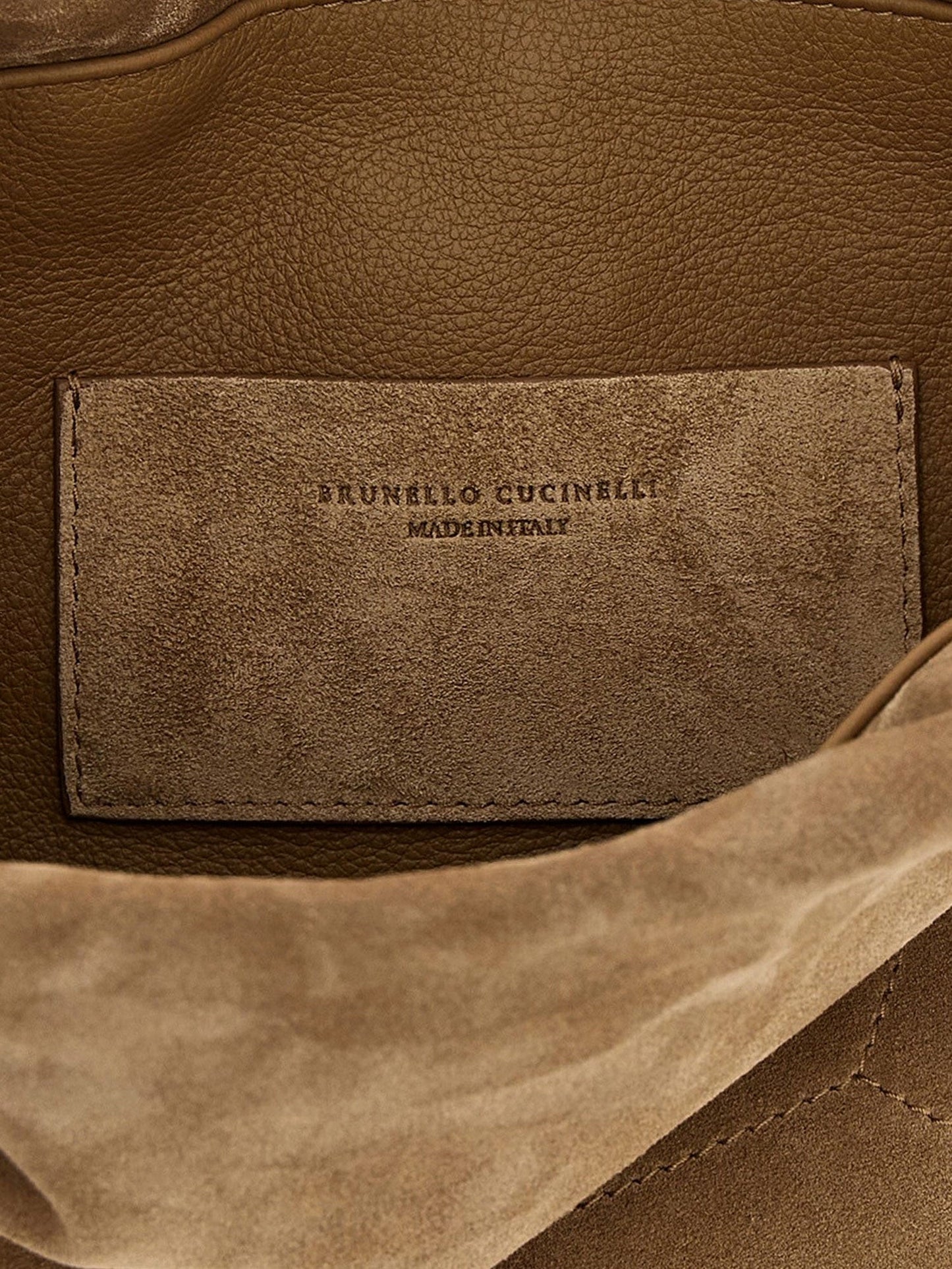 Suede Shoulder Bag With Logo