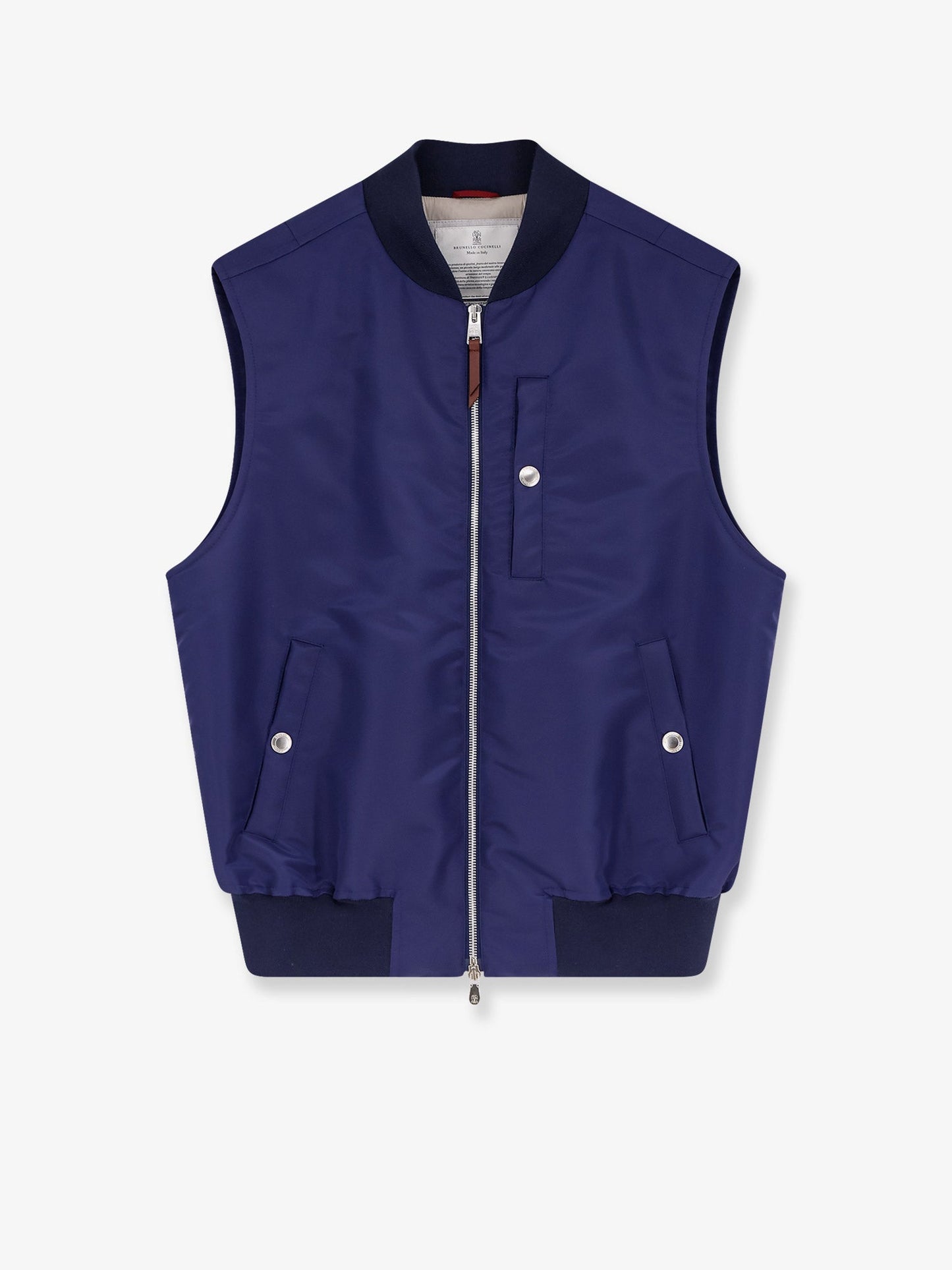 Sleeveless Nylon Jacket - Water-Repellent Blue