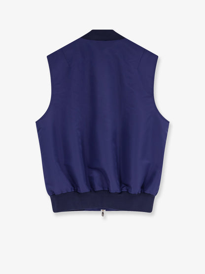 Sleeveless Nylon Jacket - Water-Repellent Blue