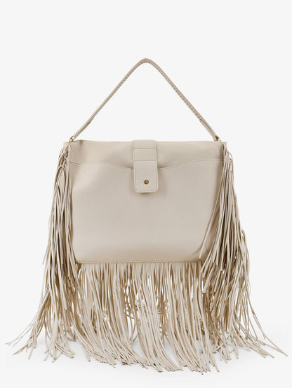 Handbag Rider Leather Beige