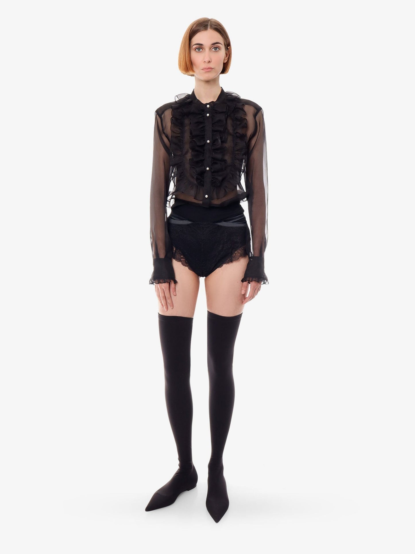 Organza Shirt Black