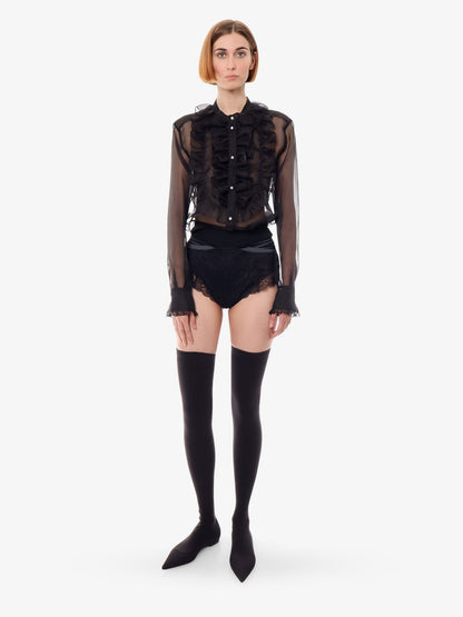 Organza Shirt Black