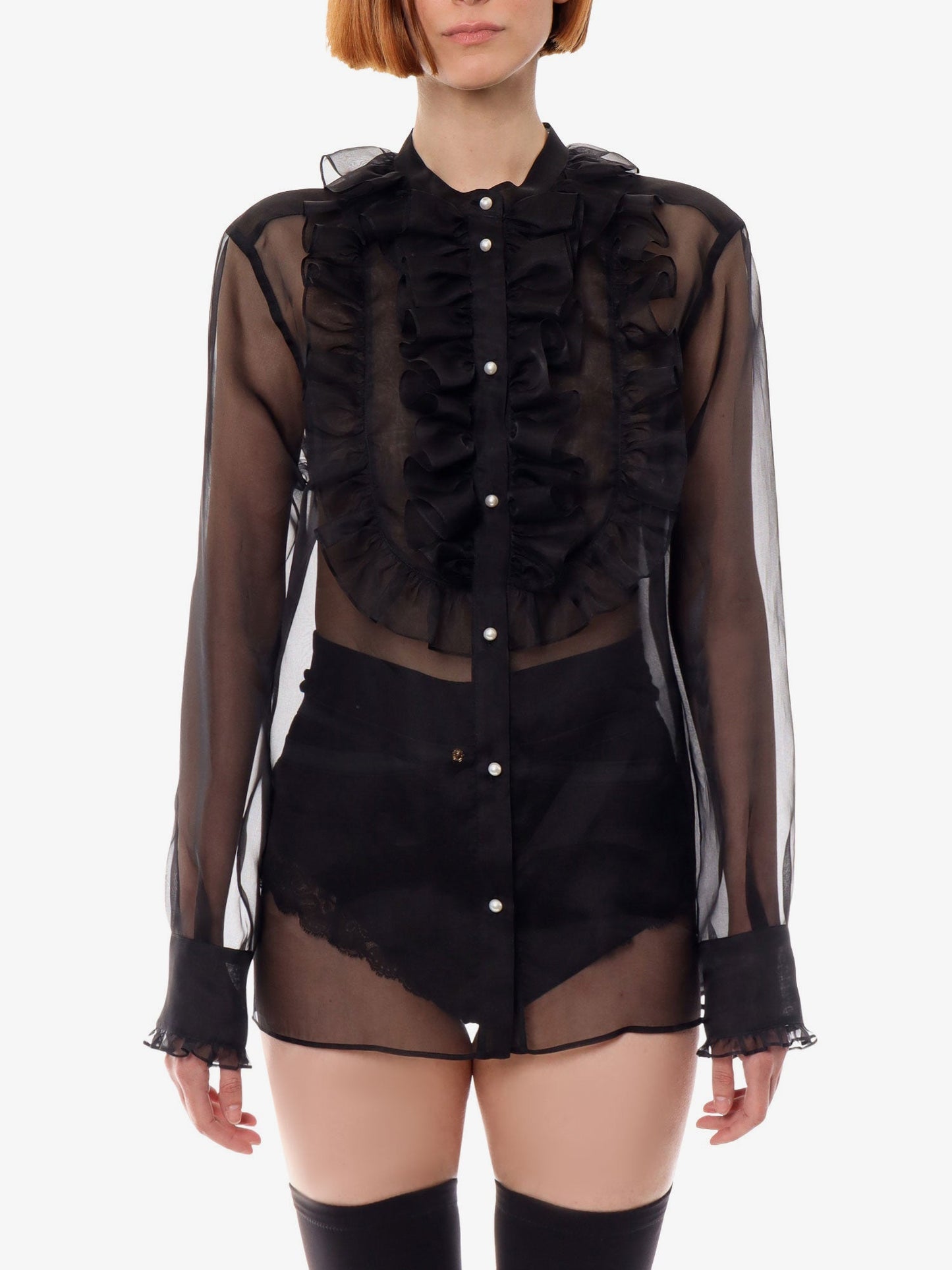 Organza Shirt Black