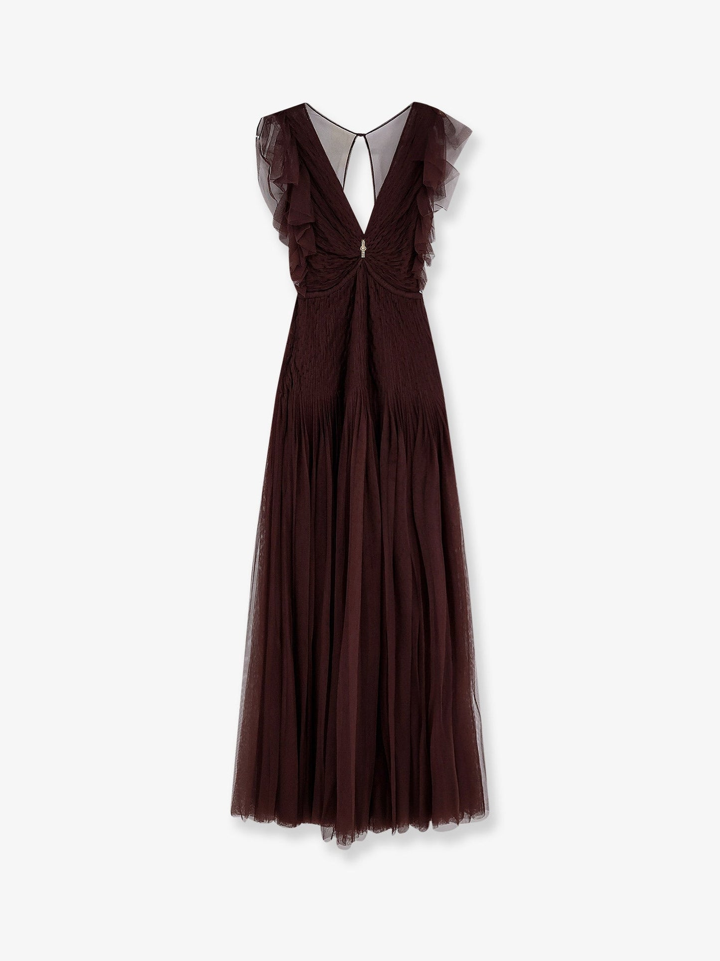 Evening Gown With Rhinestones Brown