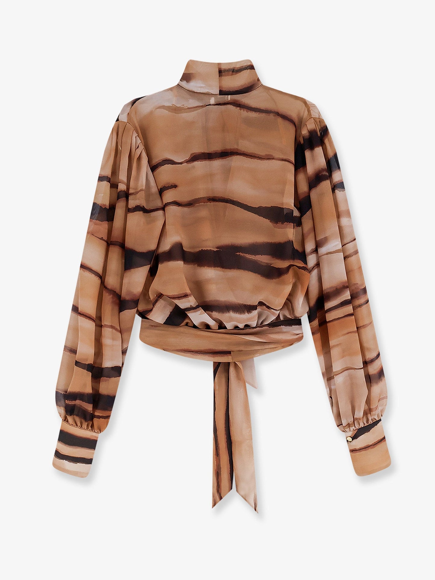 Shirt Animalier Print Brown
