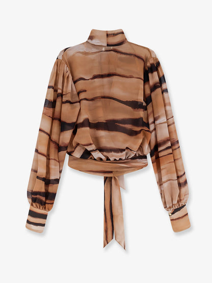 Shirt Animalier Print Brown