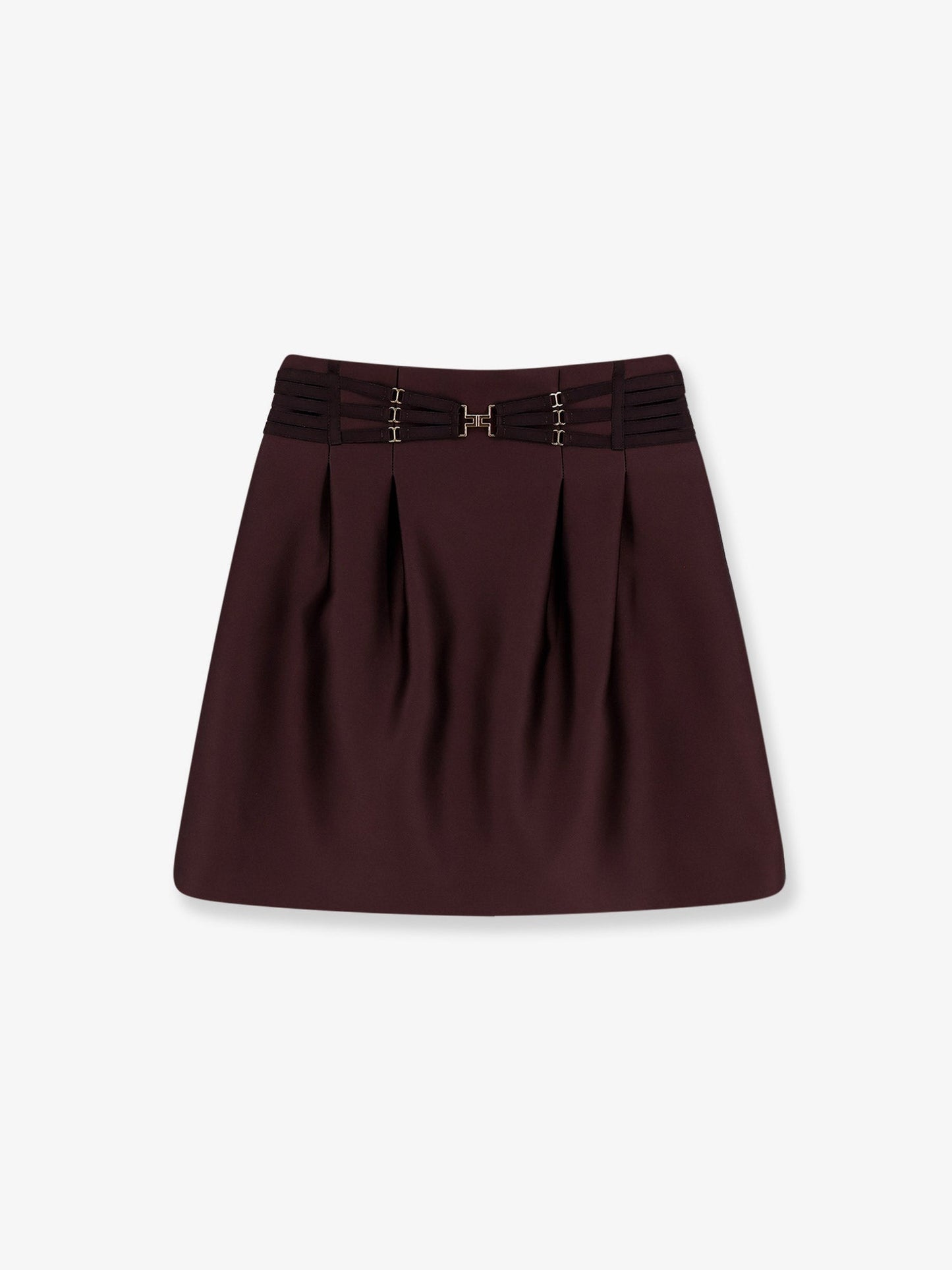 Mini Satin Skirt Brown