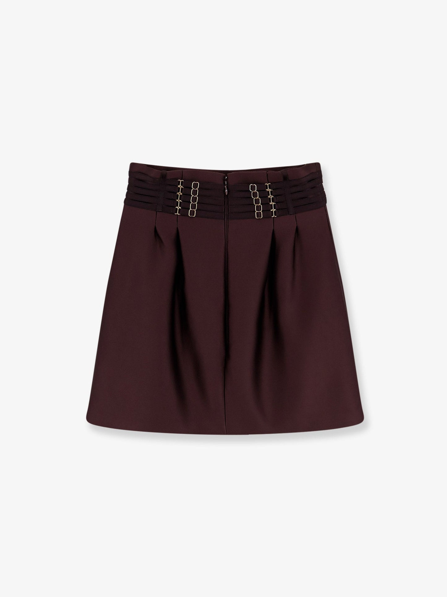 Mini Satin Skirt Brown